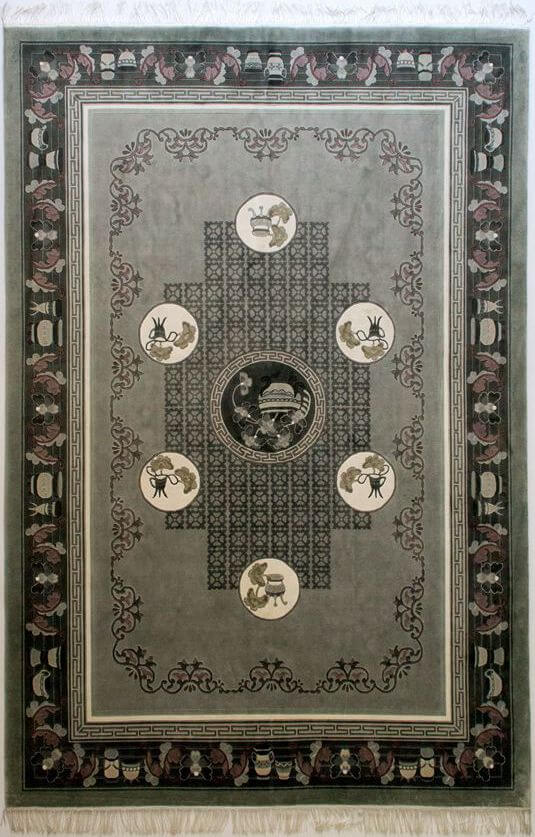 明清花瓶艺术中国地毯